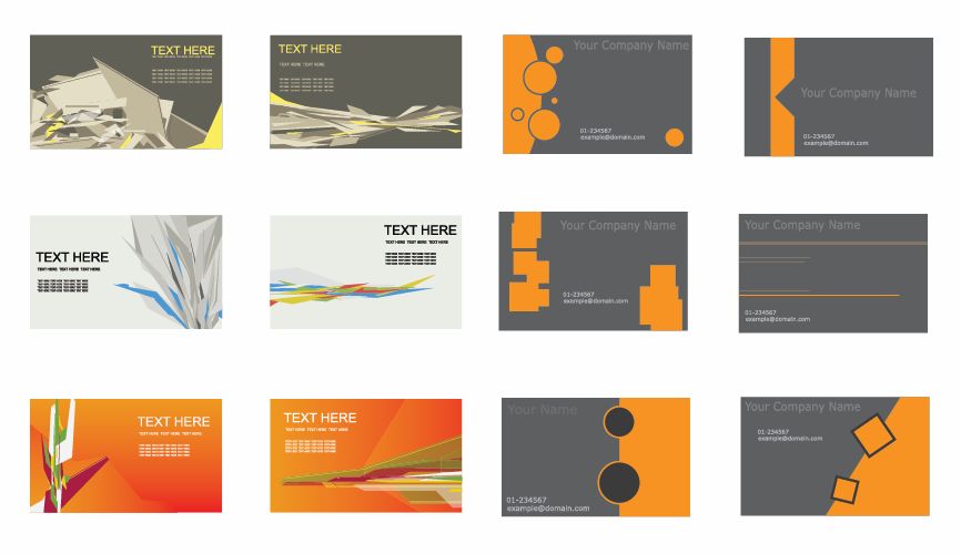 free vector Set of Business Cards Vector